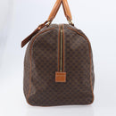 CELINE Macadam Boston Bag PVC Brown Gold Tone Auth gh2383A-5