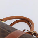 CELINE Macadam Boston Bag PVC Brown Gold Tone Auth gh2383A-8