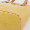 LOUIS VUITTON Monogram Vernis Houston Hand Bag Beige M91004 LV Auth gh2385-9
