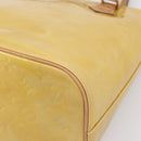 LOUIS VUITTON Monogram Vernis Houston Hand Bag Beige M91004 LV Auth gh2385-15