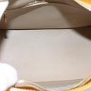 LOUIS VUITTON Monogram Vernis Houston Hand Bag Beige M91004 LV Auth gh2385-11