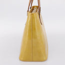 LOUIS VUITTON Monogram Vernis Houston Hand Bag Beige M91004 LV Auth gh2385-4
