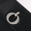 Christian Dior Shoulder Bag Patent Black Silver Auth gh2387-16