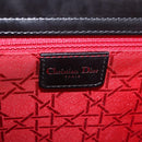 Christian Dior Shoulder Bag Patent Black Silver Auth gh2387-19