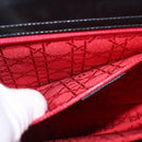 Christian Dior Shoulder Bag Patent Black Silver Auth gh2387-27