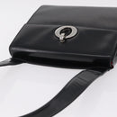 Christian Dior Shoulder Bag Patent Black Silver Auth gh2387-6