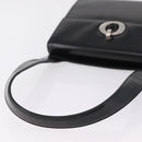 Christian Dior Shoulder Bag Patent Black Silver Auth gh2387-7