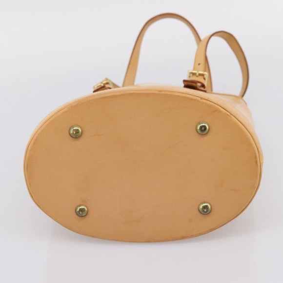 LOUIS VUITTON Nomad Bucket PM Shoulder Bag Beige M85001 LV Auth gh2389V