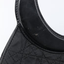 Christian Dior Canage Hand Bag Nylon Black Gold Tone Auth gh2390-14