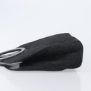 Christian Dior Canage Hand Bag Nylon Black Gold Tone Auth gh2390-5