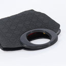 Christian Dior Canage Hand Bag Nylon Black Gold Tone Auth gh2390-6