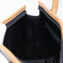 SAINT LAURENT Hand Bag Leather Black Beige Auth gh2393-20