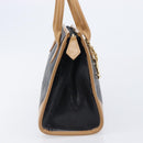 SAINT LAURENT Hand Bag Leather Black Beige Auth gh2393-4