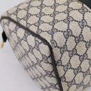 GUCCI GG Supreme Sherry Line Hand Bag PVC Navy Gold Tone 40 3842 Auth gh2396-14