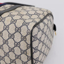 GUCCI GG Supreme Sherry Line Hand Bag PVC Navy Gold Tone 40 3842 Auth gh2396-15
