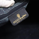 GUCCI GG Supreme Sherry Line Hand Bag PVC Navy Gold Tone 40 3842 Auth gh2396-18