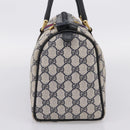 GUCCI GG Supreme Sherry Line Hand Bag PVC Navy Gold Tone 40 3842 Auth gh2396-3