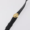 Christian Dior Canage Shoulder Bag Nylon Black Gold Tone Auth gh2397-8