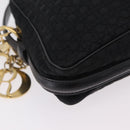 Christian Dior Canage Shoulder Bag Nylon Black Gold Tone Auth gh2397-9
