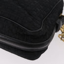 Christian Dior Canage Shoulder Bag Nylon Black Gold Tone Auth gh2397-18