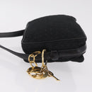 Christian Dior Canage Shoulder Bag Nylon Black Gold Tone Auth gh2397-4
