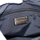 Salvatore Ferragamo Vala Tote Bag Nylon Black Gold Tone Auth gh2398A-15