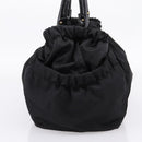 Salvatore Ferragamo Vala Tote Bag Nylon Black Gold Tone Auth gh2398A-4