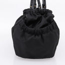 Salvatore Ferragamo Vala Tote Bag Nylon Black Gold Tone Auth gh2398A-5