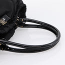 Salvatore Ferragamo Vala Tote Bag Nylon Black Gold Tone Auth gh2398A-7