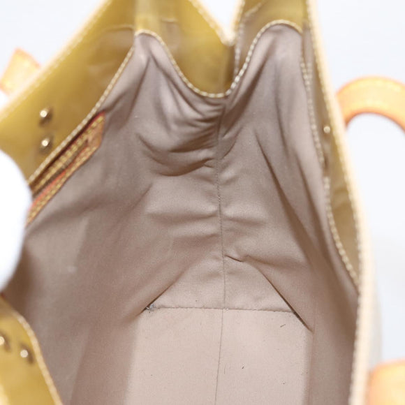 LOUIS VUITTON Monogram Vernis Reade MM Hand Bag Beige M91141 LV Auth gh2399