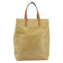 LOUIS VUITTON Monogram Vernis Reade MM Hand Bag Beige M91141 LV Auth gh2399-13