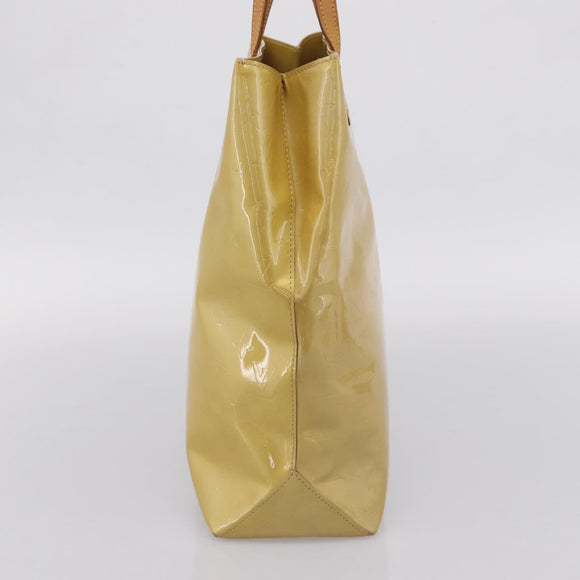 LOUIS VUITTON Monogram Vernis Reade MM Hand Bag Beige M91141 LV Auth gh2399