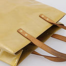 LOUIS VUITTON Monogram Vernis Reade MM Hand Bag Beige M91141 LV Auth gh2399-6