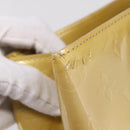 LOUIS VUITTON Monogram Vernis Reade MM Hand Bag Beige M91141 LV Auth gh2399-9