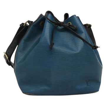 LOUIS VUITTON Epi Petit Noe Shoulder Bag Bicolor Black Blue M44152 Auth gh240