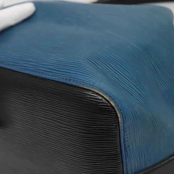 LOUIS VUITTON Epi Petit Noe Shoulder Bag Bicolor Black Blue M44152 Auth gh240