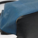 LOUIS VUITTON Epi Petit Noe Shoulder Bag Bicolor Black Blue M44152 Auth gh240-16