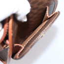 CELINE Macadam Shoulder Bag PVC Brown Gold Tone Auth gh2400-11