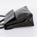 LOEWE Velazquez Hand Bag Leather 2way Green Silver Auth gh2401-4