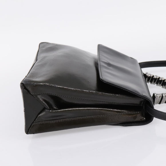 LOEWE Velazquez Hand Bag Leather 2way Green Silver Auth gh2401