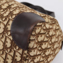 Christian Dior Trotter Canvas Hand Bag Brown Gold Tone Auth gh2402-15