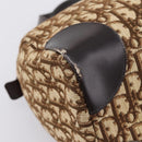 Christian Dior Trotter Canvas Hand Bag Brown Gold Tone Auth gh2402-16