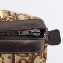 Christian Dior Trotter Canvas Hand Bag Brown Gold Tone Auth gh2402-18