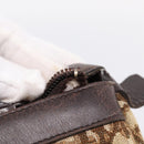 Christian Dior Trotter Canvas Hand Bag Brown Gold Tone Auth gh2402-9