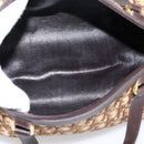 Christian Dior Trotter Canvas Hand Bag Brown Gold Tone Auth gh2402-12