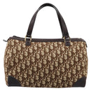 Christian Dior Trotter Canvas Hand Bag Brown Gold Tone Auth gh2402-13