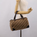 Christian Dior Trotter Canvas Hand Bag Brown Gold Tone Auth gh2402-22