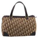Christian Dior Trotter Canvas Hand Bag Brown Gold Tone Auth gh2402-2