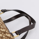 Christian Dior Trotter Canvas Hand Bag Brown Gold Tone Auth gh2402-14