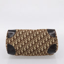 Christian Dior Trotter Canvas Hand Bag Brown Gold Tone Auth gh2402-5